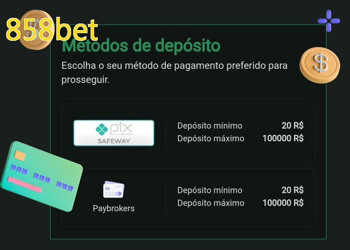 O cassino 858betbet oferece uma grande variedade de métodos de pagamento